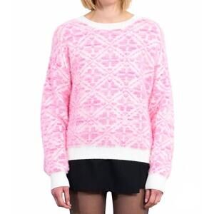 NEW MOLLY BRACKEN hearts sweater in pink